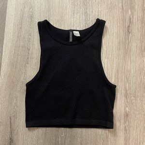 divided halter neck top